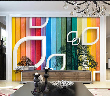 3D Rainbow Color WG496 Wall Murals