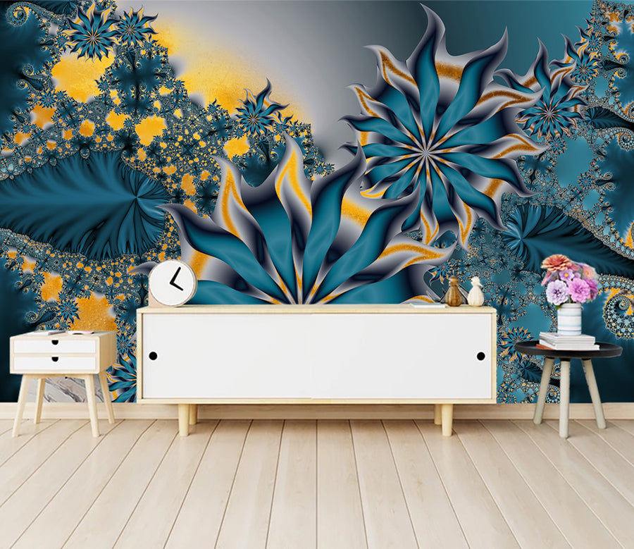 3D Flower Pattern WG163 Wall Murals