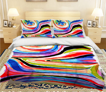 3D Color Pattern 074 Bed Pillowcases Quilt