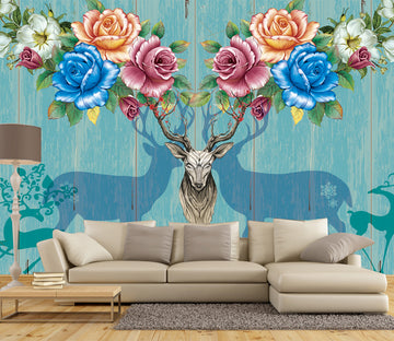 3D Colored Flower WG230 Wall Murals