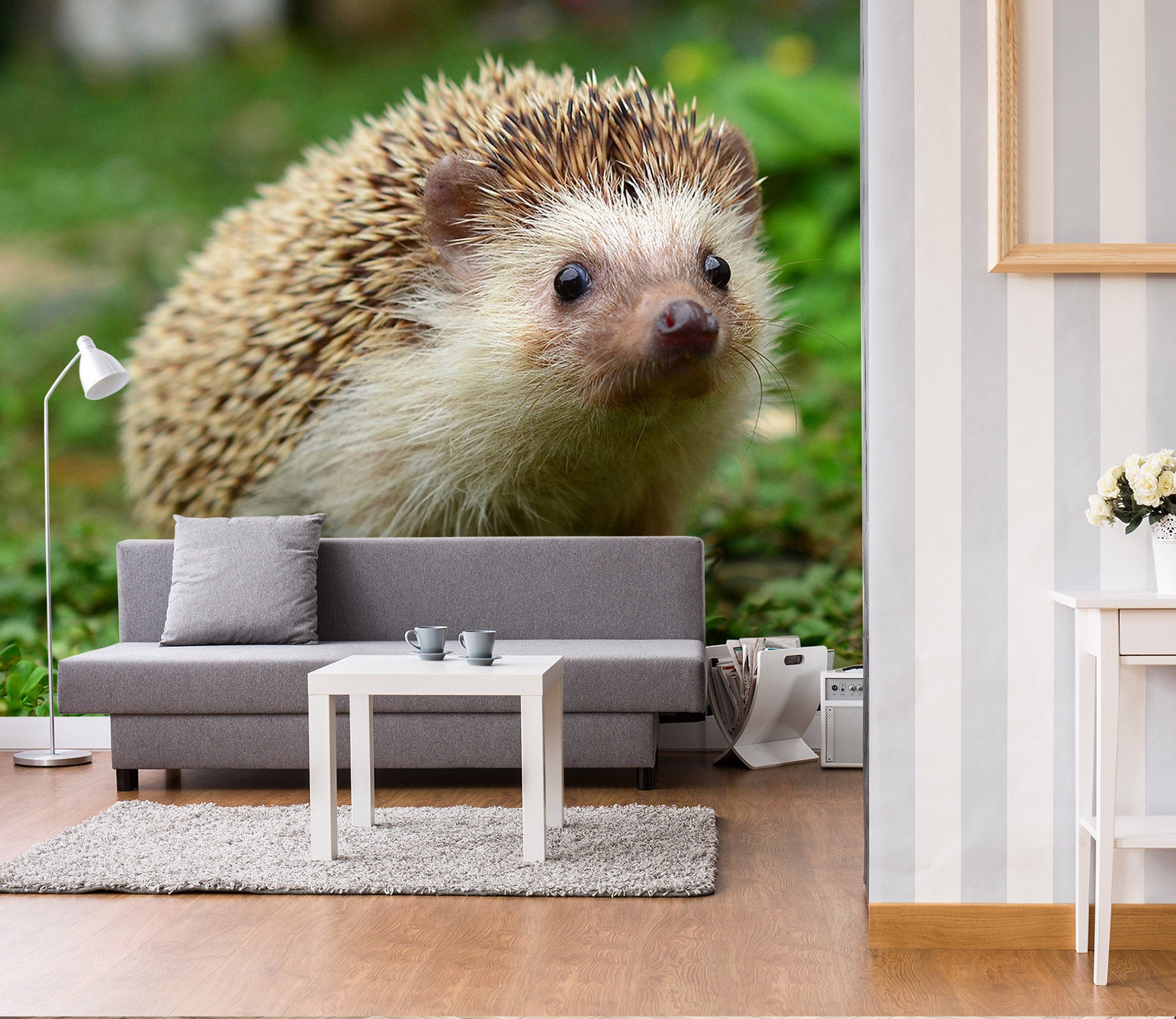 3D Cute Hedgehog 185 Wall Murals