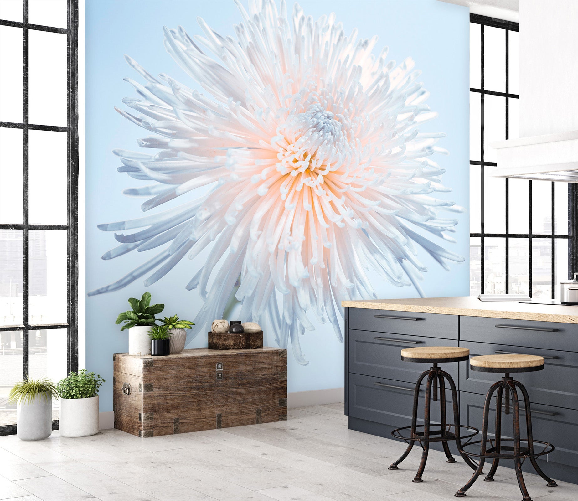 3D Sunny Flower 1411 Assaf Frank Wall Mural Wall Murals