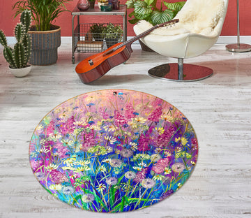 3D Colorful Garden 864 Skromova Marina Rug Round Non Slip Rug Mat