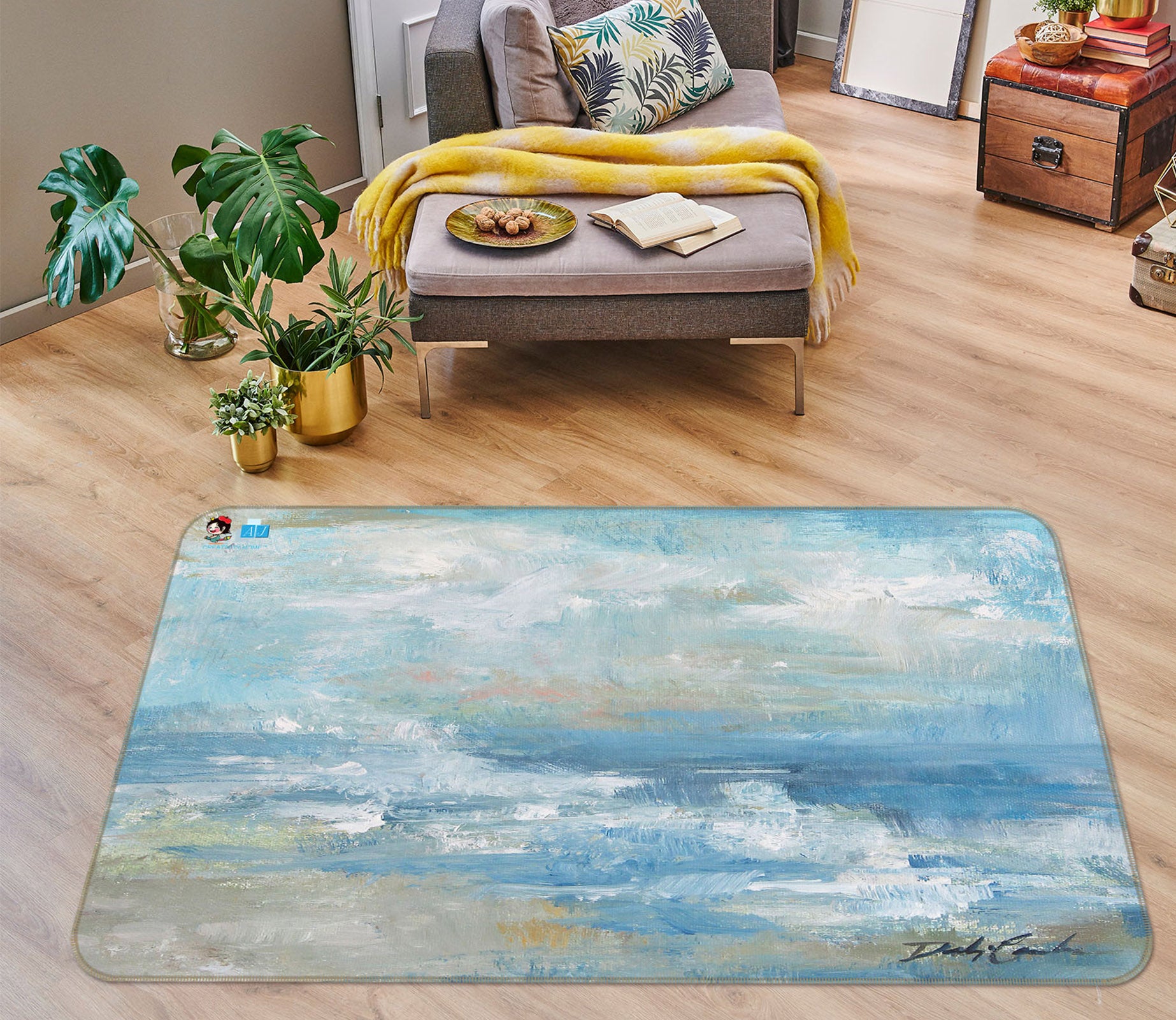 3D Ocean 0164 Debi Coules Rug Non Slip Rug Mat