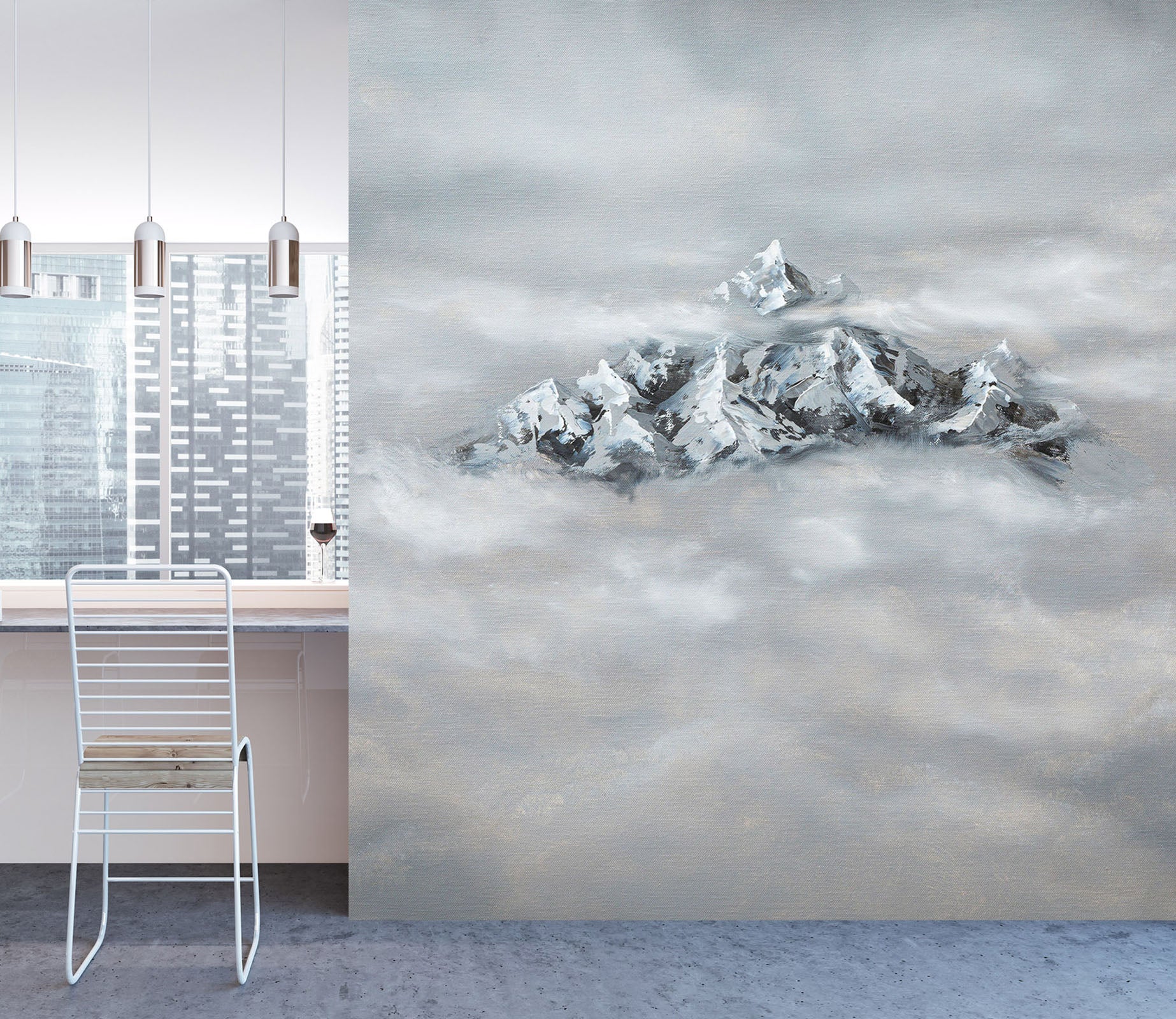 3D Fog Mountain Peak 1849 Marina Zotova Wall Mural Wall Murals