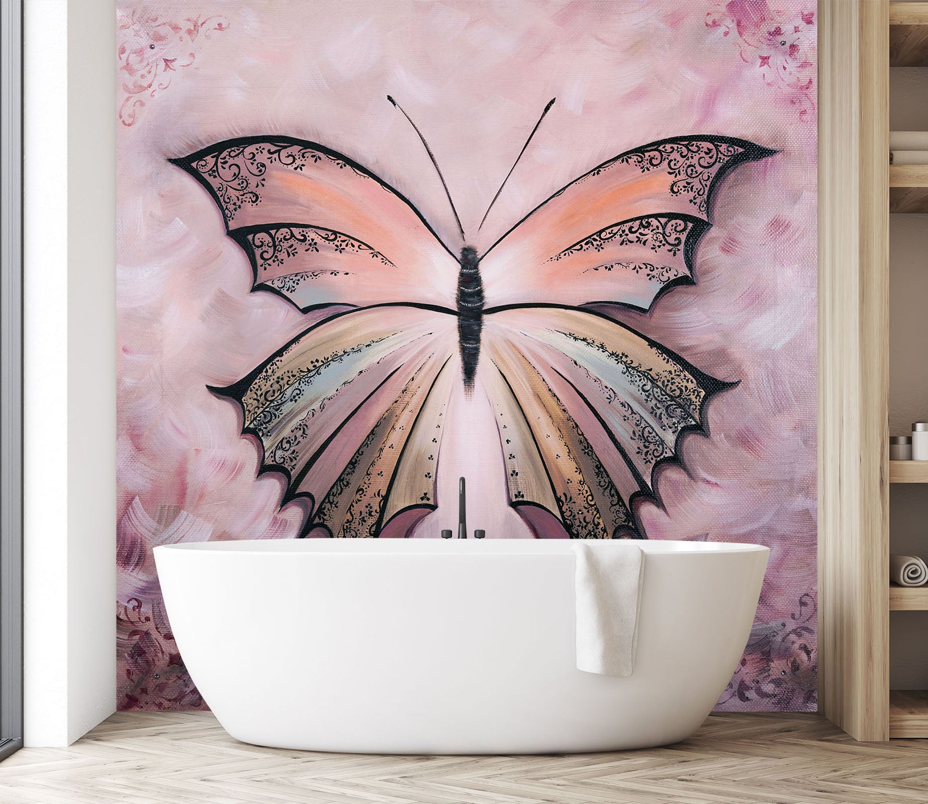 3D Butterfly Pattern 244 Skromova Marina Wall Mural Wall Murals