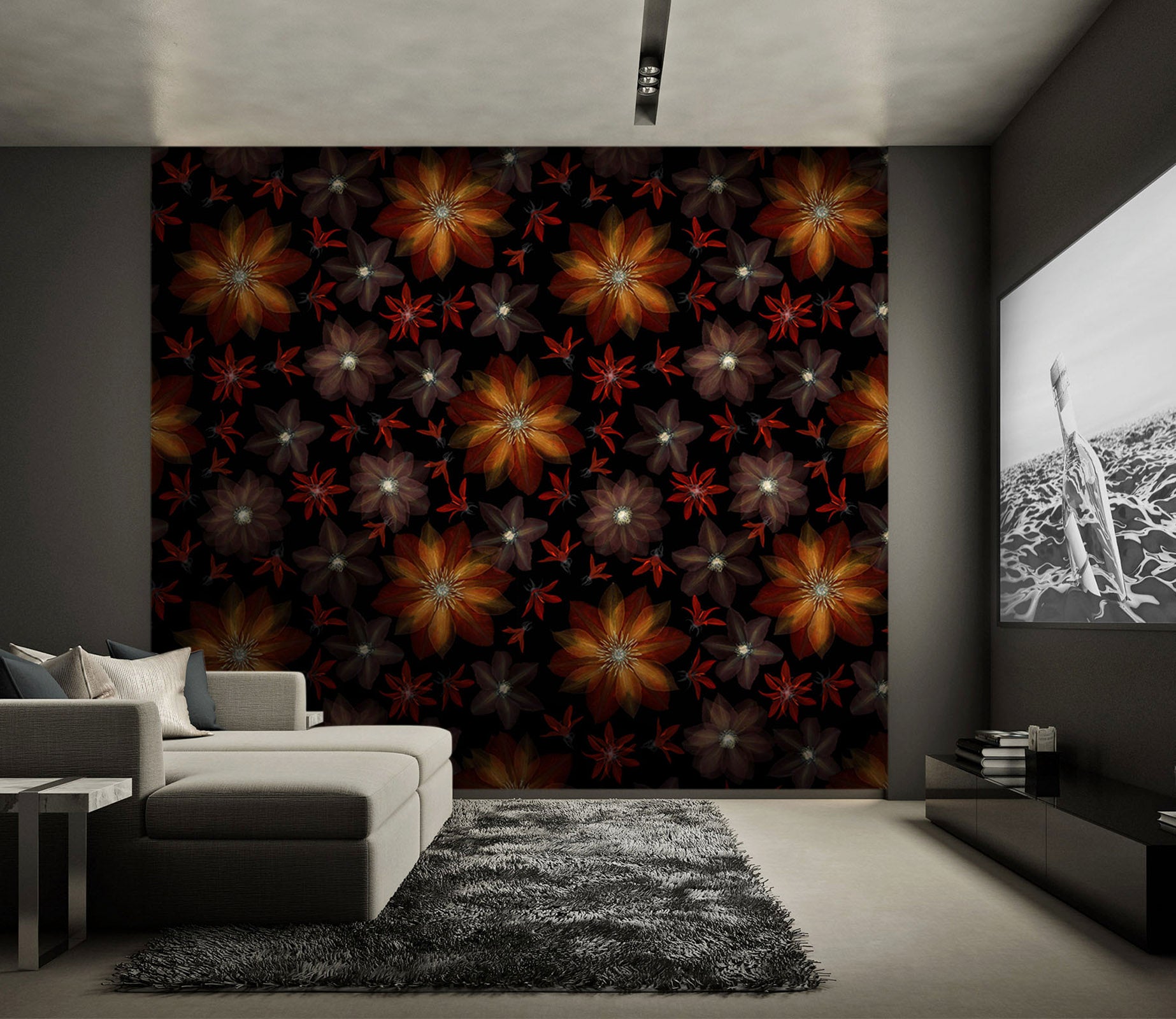 3D Yellow Flower 080 Assaf Frank Wall Mural Wall Murals