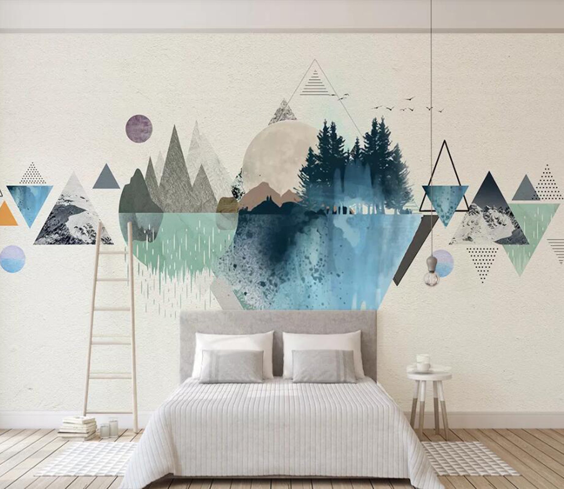 3D Geometric Pattern Forest WC59 Wall Murals Wallpaper AJ Wallpaper 2 