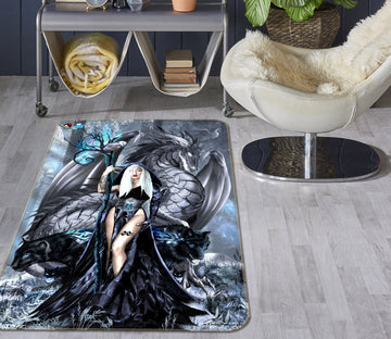 3D Dragon Girl 8221 Ruth Thompson Rug Non Slip Rug Mat