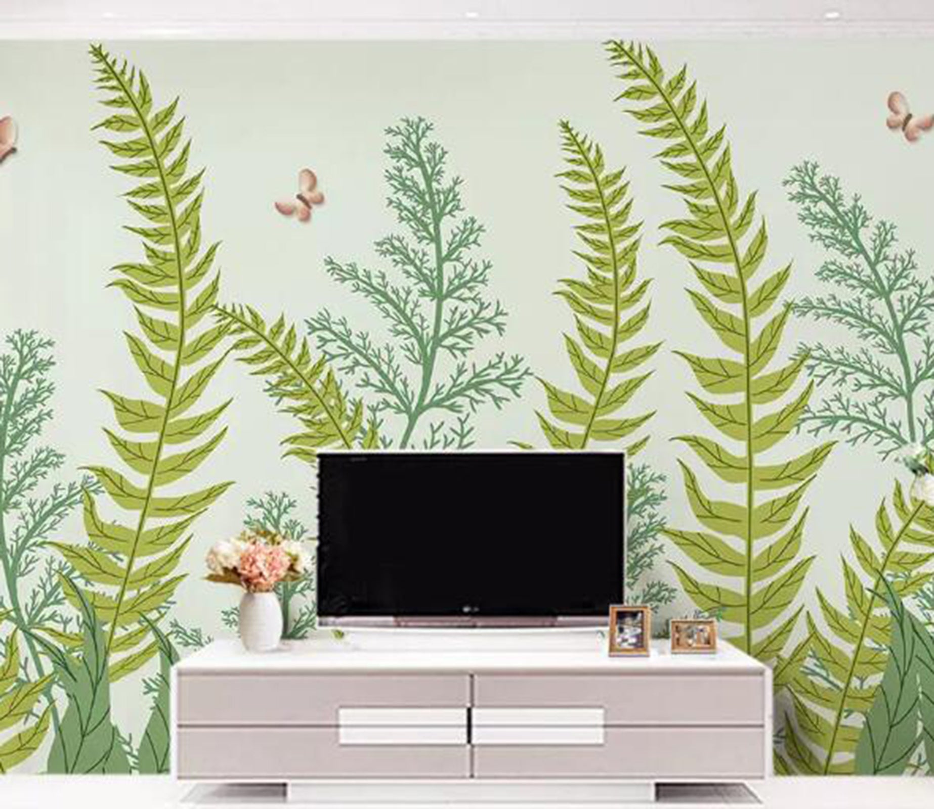 3D Green Plant WG22 Wall Murals Wallpaper AJ Wallpaper 2 