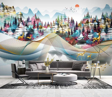 3D Color Forest WC2264 Wall Murals