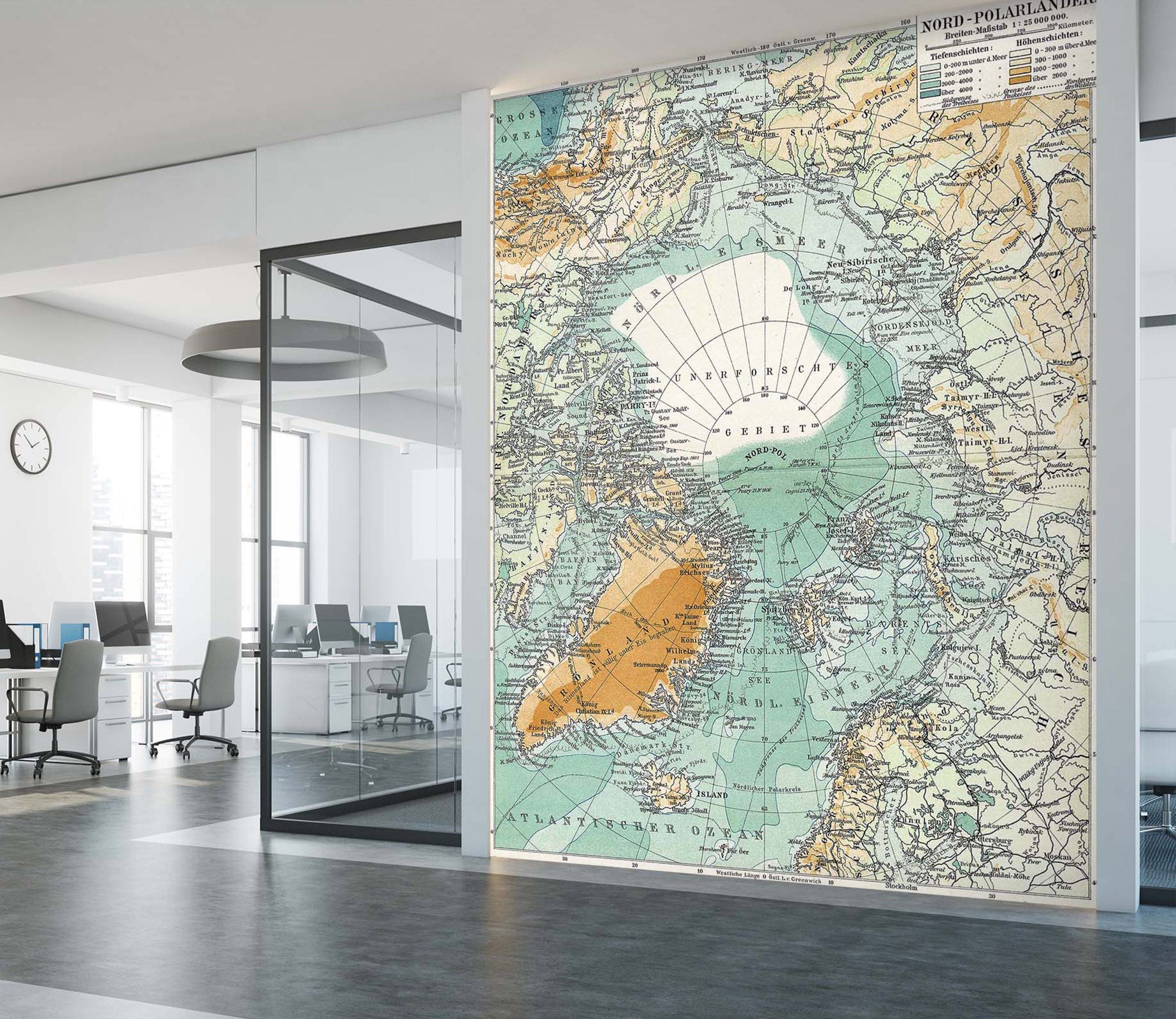 3D Equator Map 076 Wall Murals