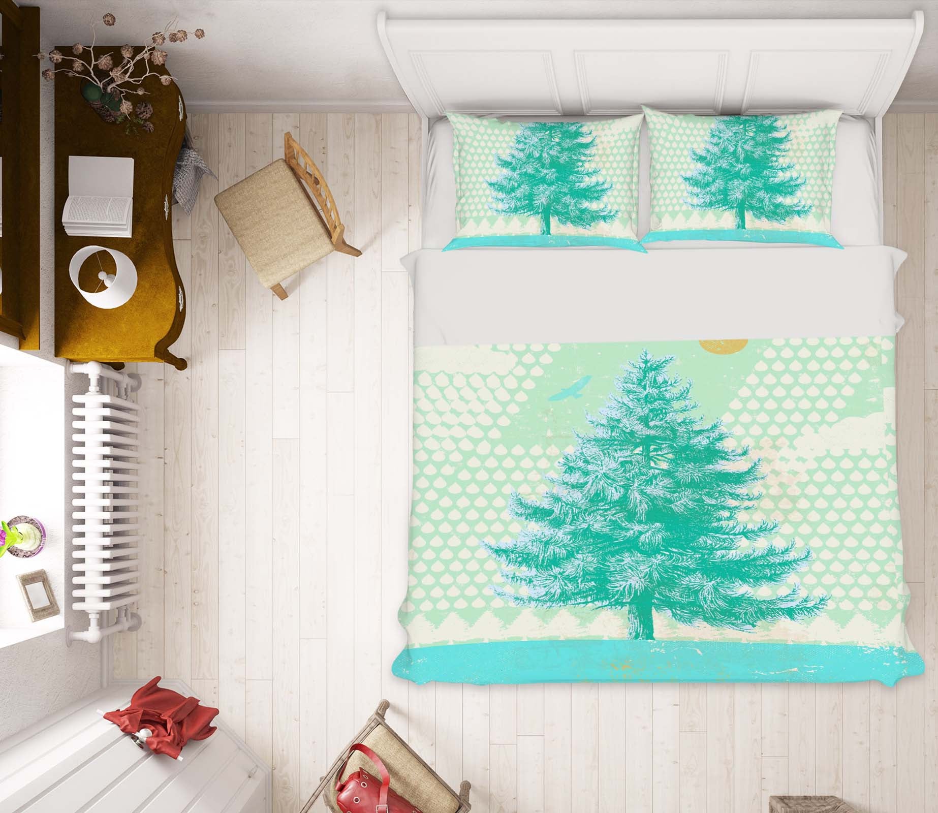 3D Blue Fir Tree 2116 Showdeer Bedding Bed Pillowcases Quilt