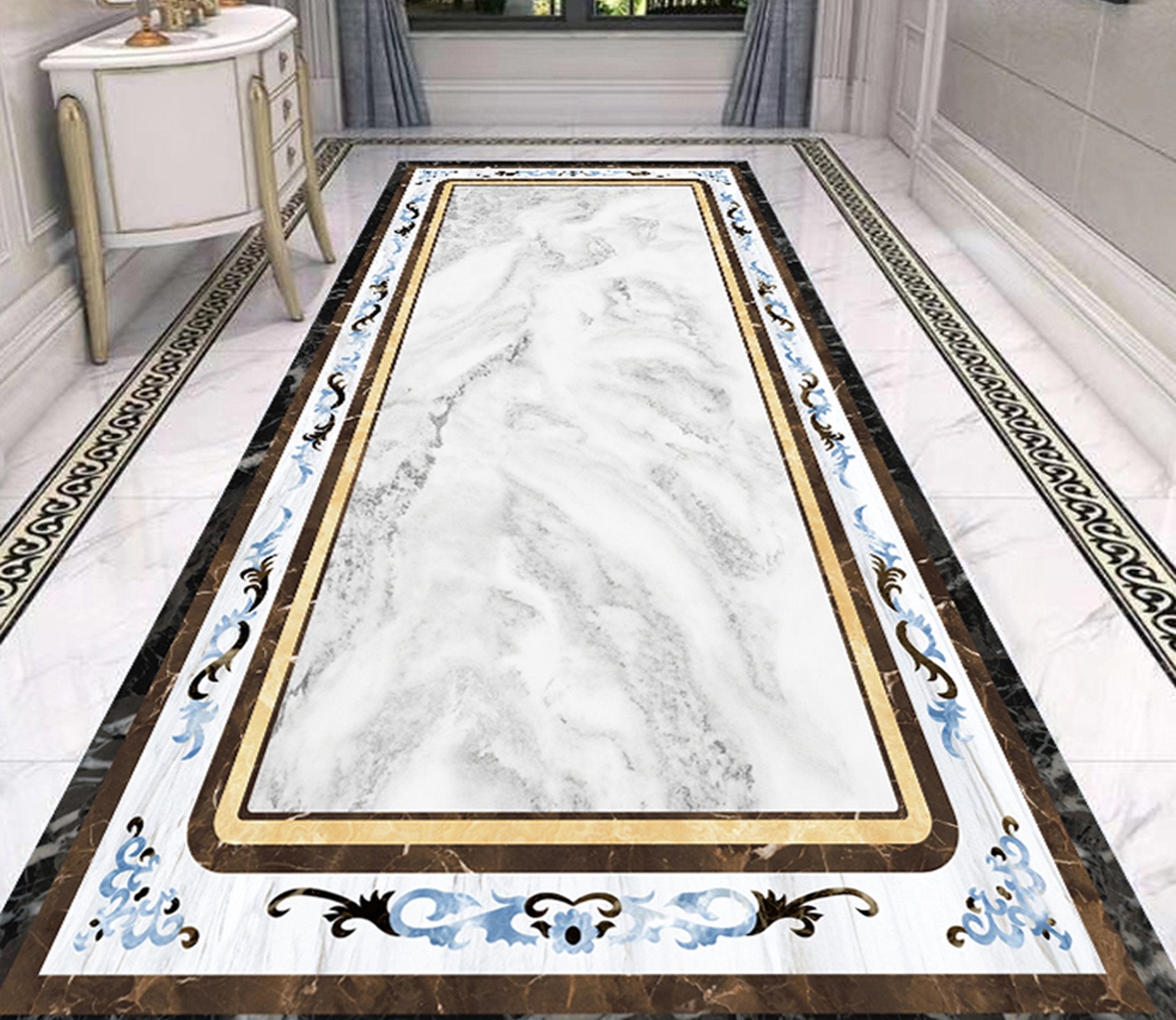 3D Rectangular Marble WG741 Floor Mural Wallpaper AJ Wallpaper 2 