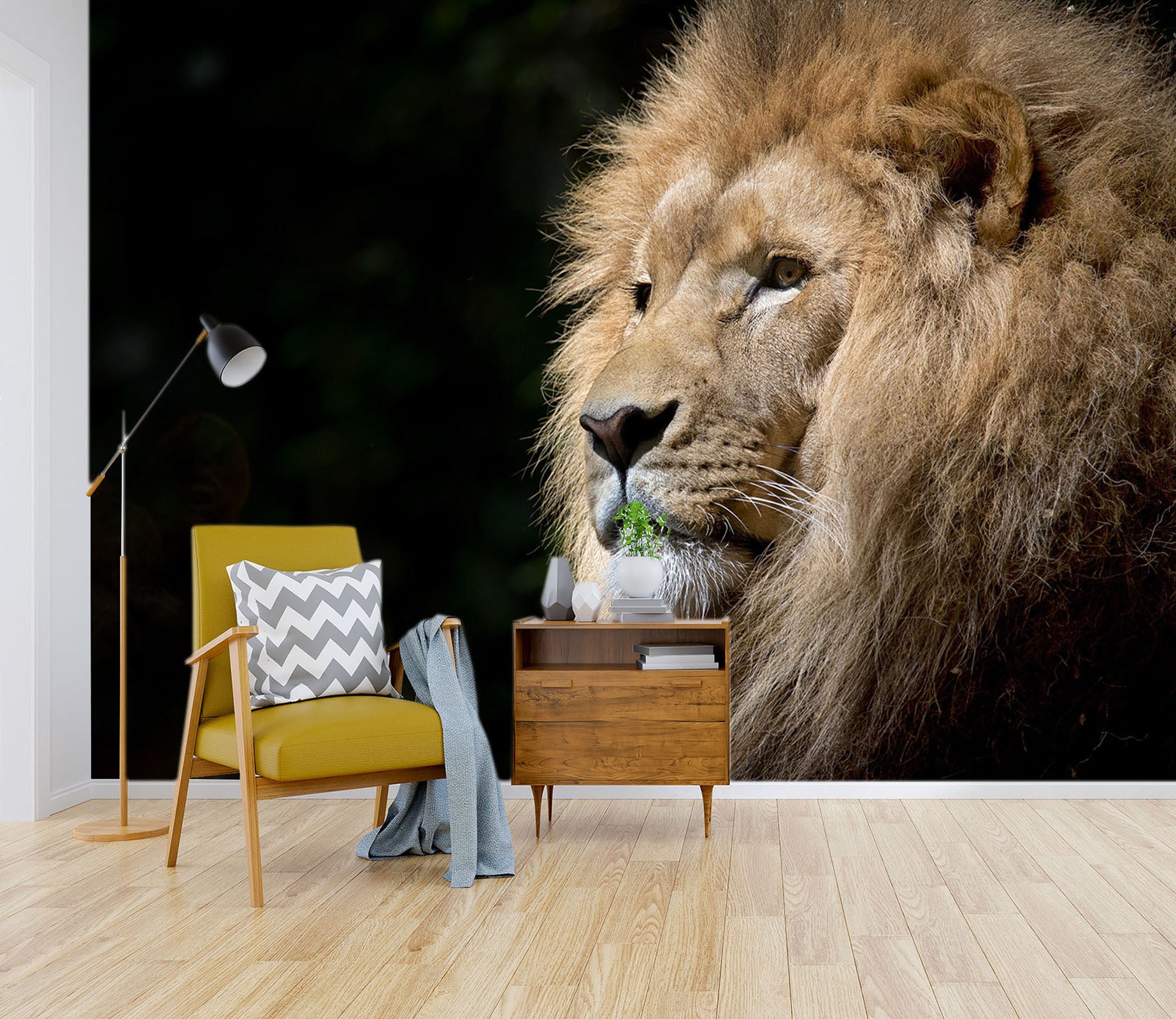 3D Mighty Lion 163 Wall Murals