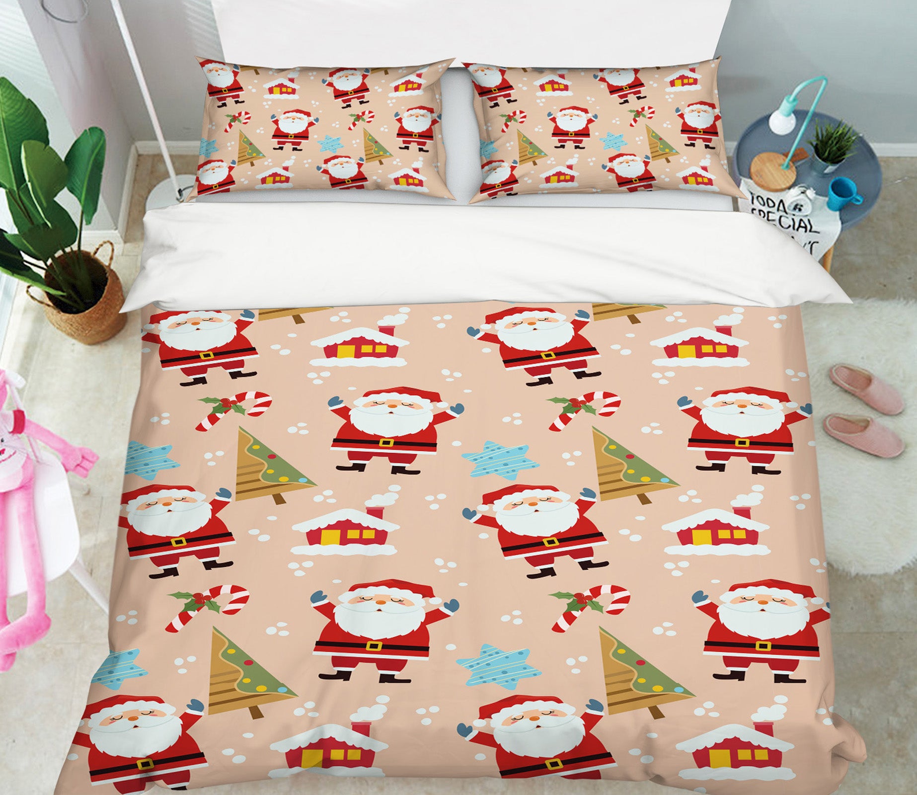 3D Santa Claus 53032 Christmas Quilt Duvet Cover Xmas Bed Pillowcases