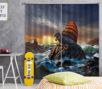 3D Giant Tsunami 058 Jerry LoFaro Curtain Curtains Drapes