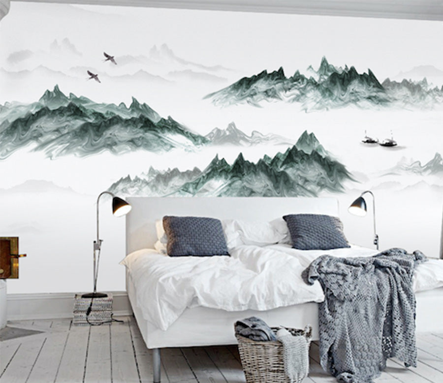 3D Deep Mountain River WG196 Wall Murals