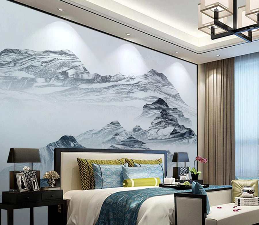 3D Mountain Texture WC1196 Wall Murals