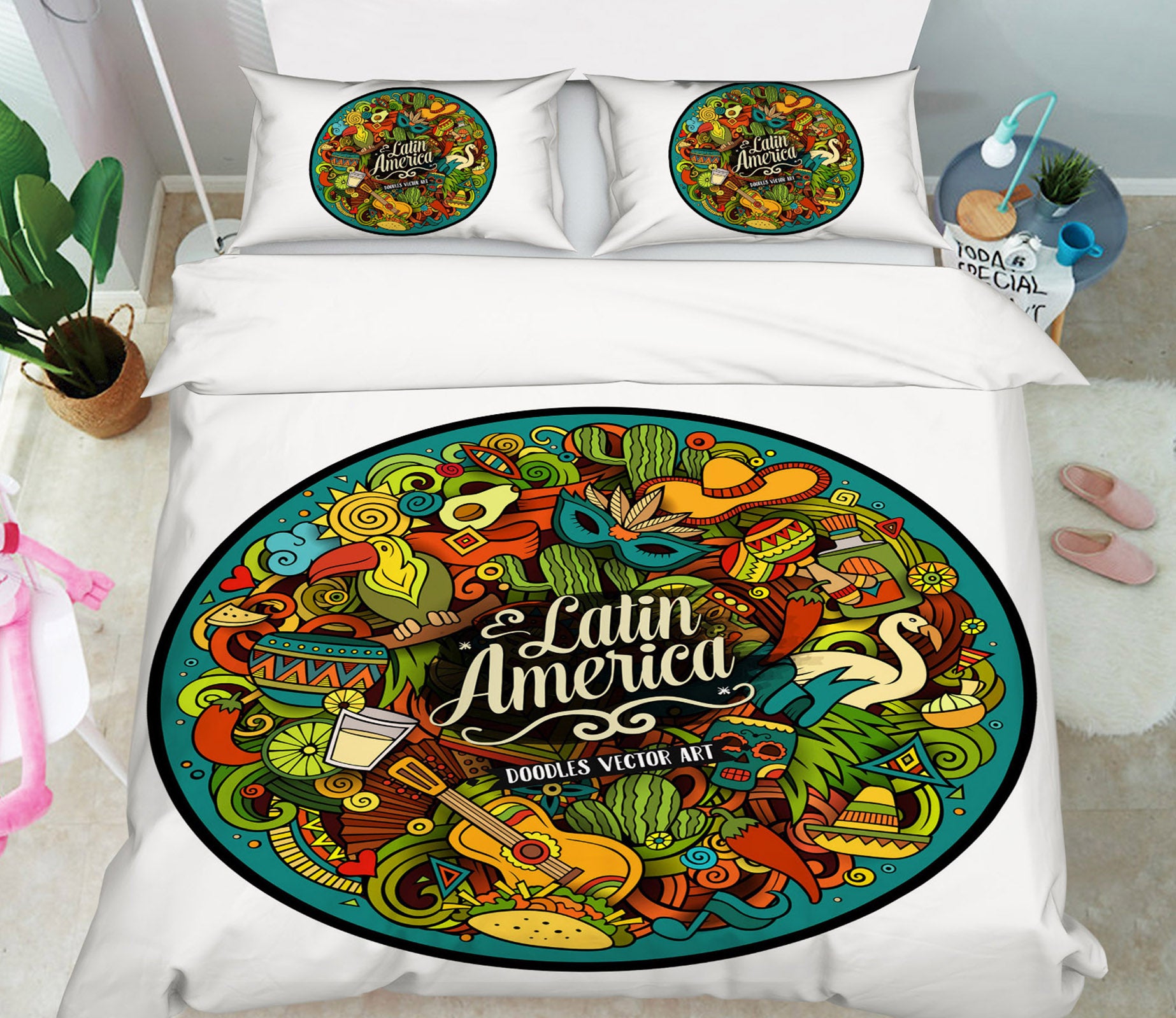 3D Plant Musical Instrument Pattern 67025 Bed Pillowcases Quilt