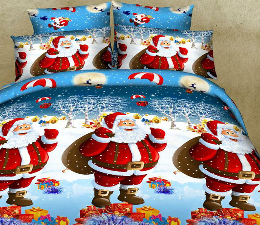 3D Santa Claus 32163 Christmas Quilt Duvet Cover Xmas Bed Pillowcases