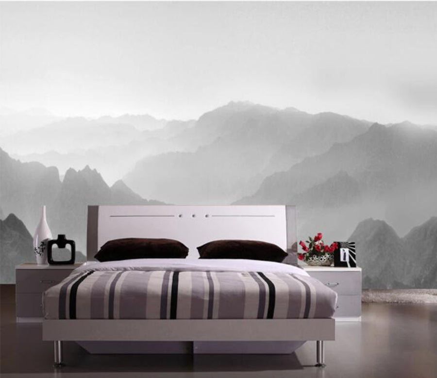 3D Misty Mountain WC884 Wall Murals