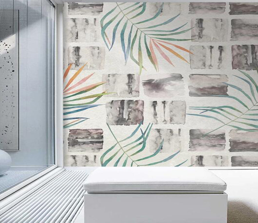 3D Plain Texture Leaves 1058 Wall Murals