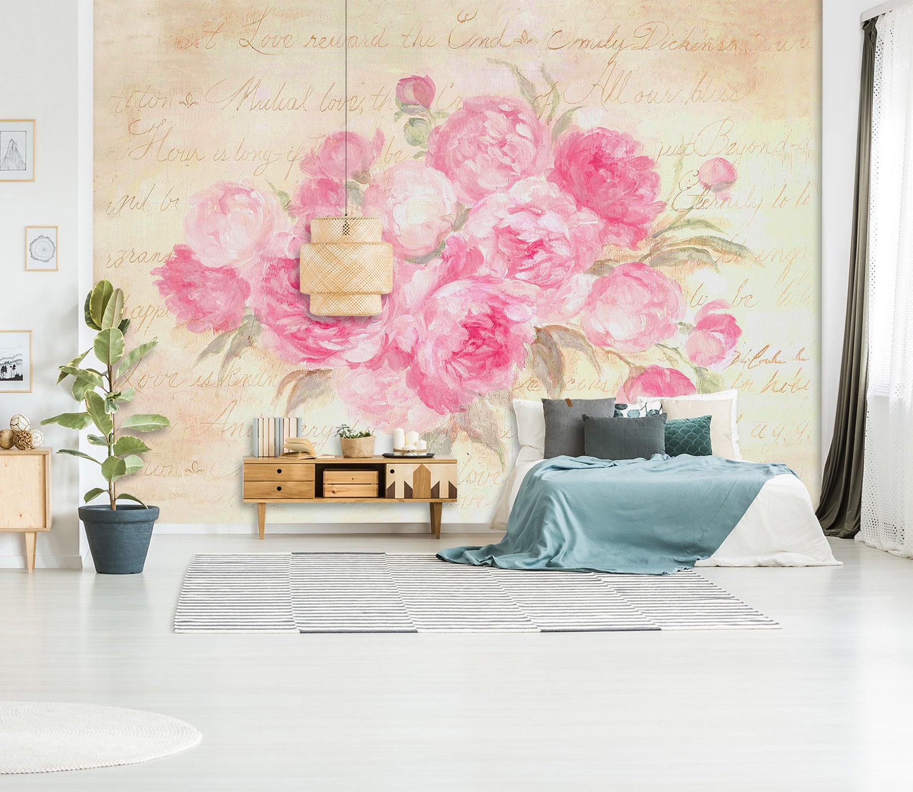 3D Rose Blossom 1617 Debi Coules Wall Mural Wall Murals