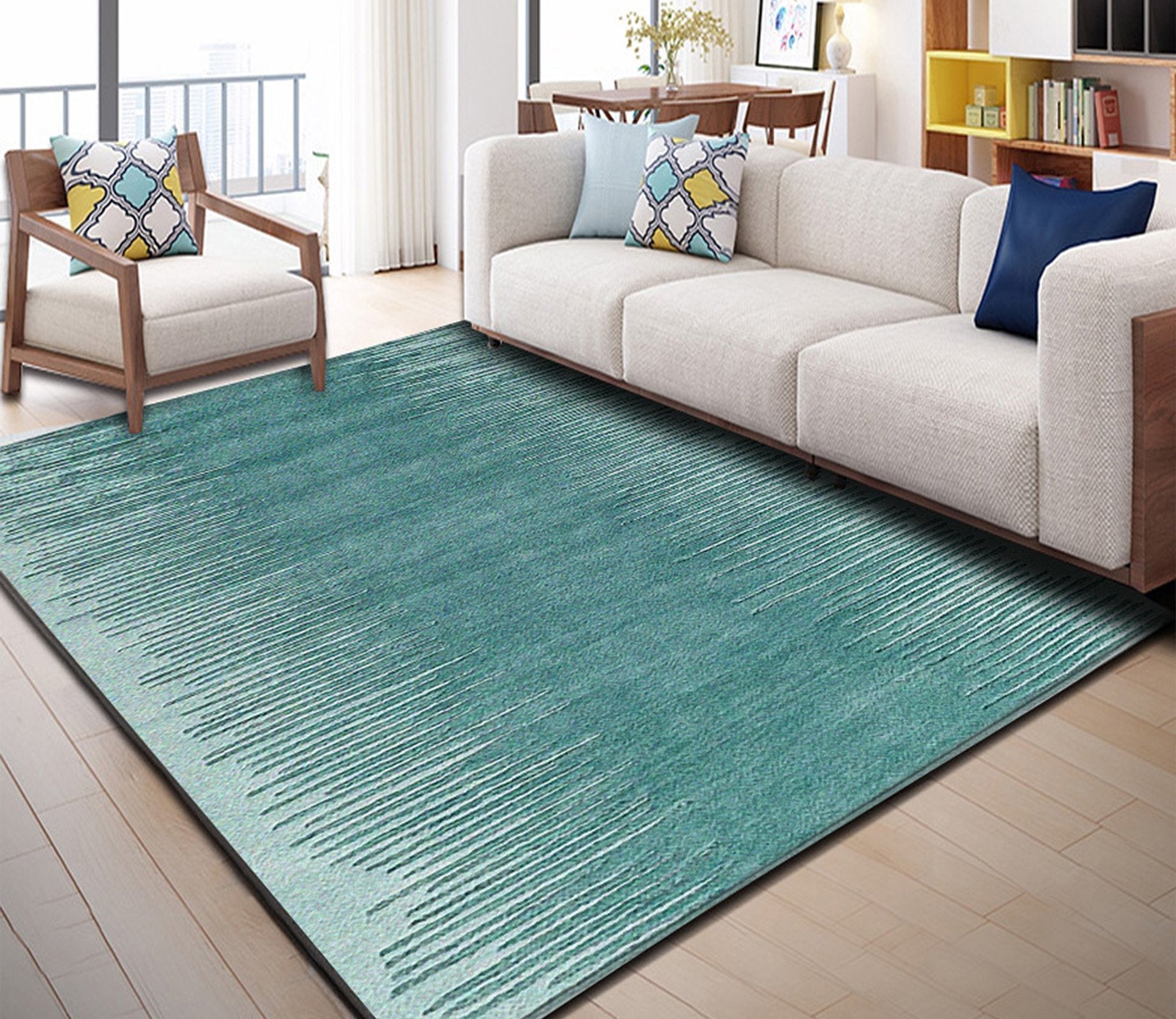 3D Green Vertical WG140 Non Slip Rug Mat Mat AJ Creativity Home 