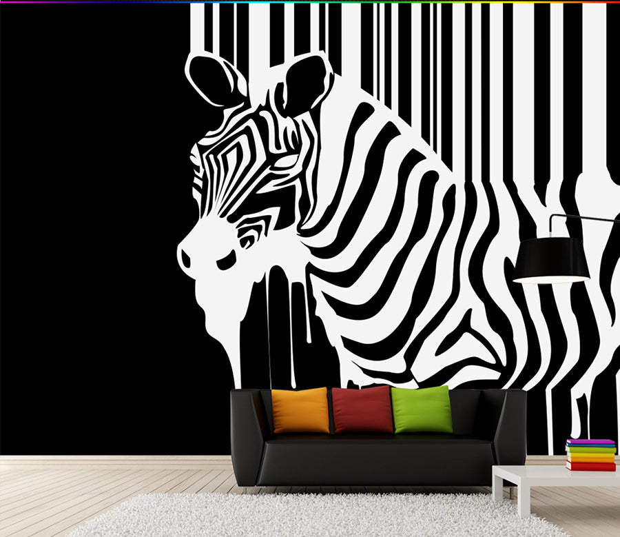 3D Pattern Zebra WG287 Wall Murals