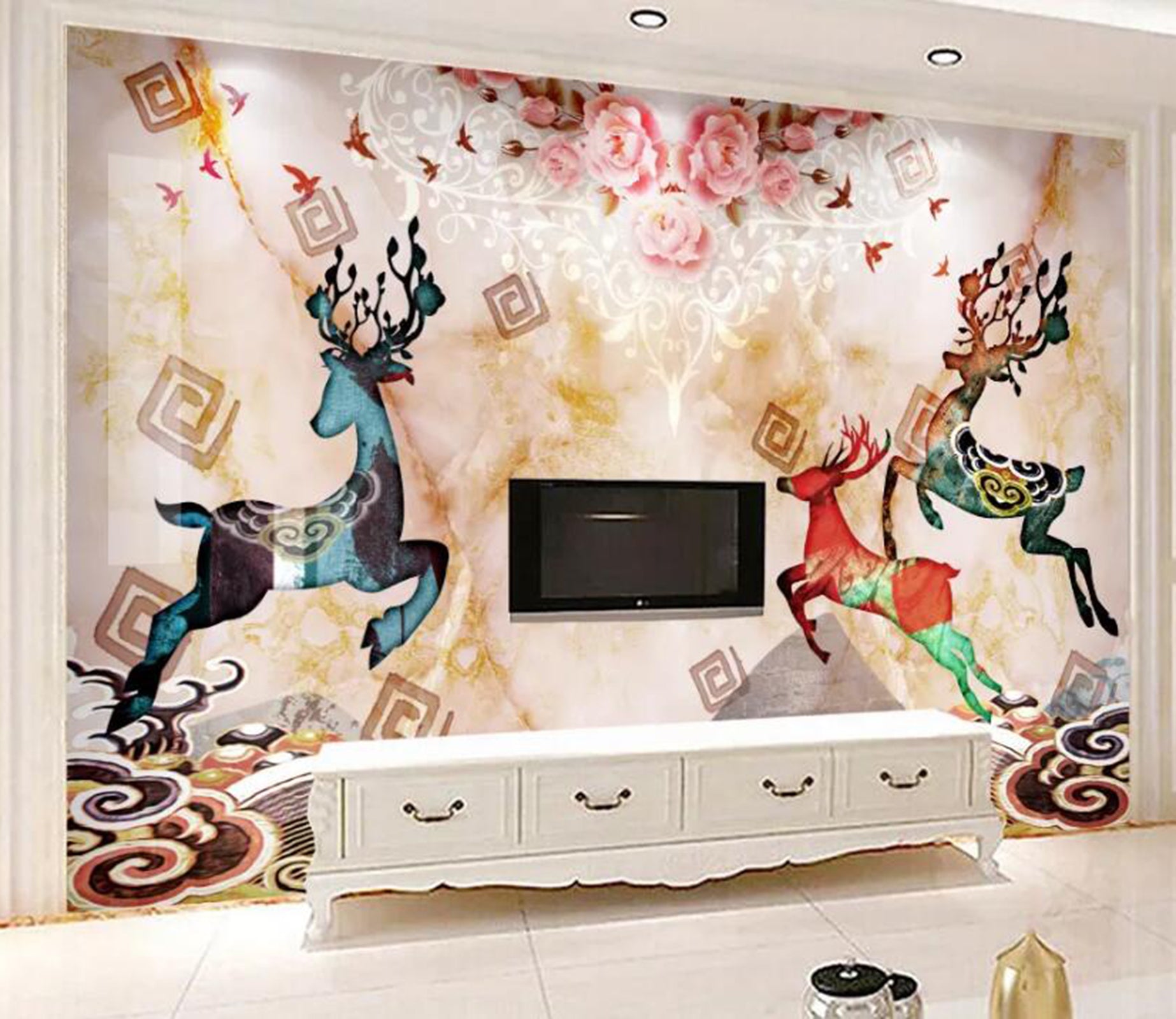 3D Colored Fawn WC69 Wall Murals Wallpaper AJ Wallpaper 2 