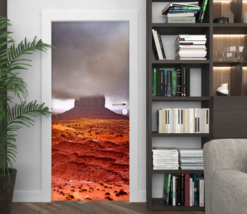 3D Cloud Mist Red Earth 12009 Marco Carmassi Door Mural