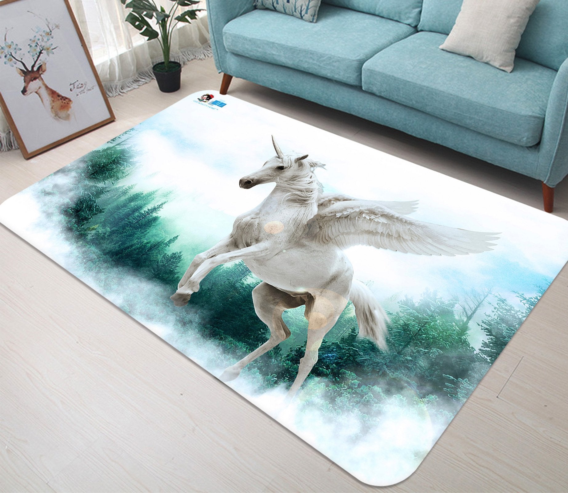 3D Wing Unicorn 14 Non Slip Rug Mat Mat AJ Creativity Home 