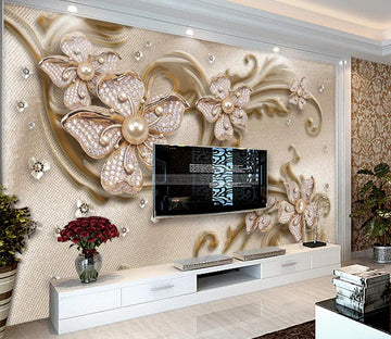 3D Bead Flower WC472 Wall Murals