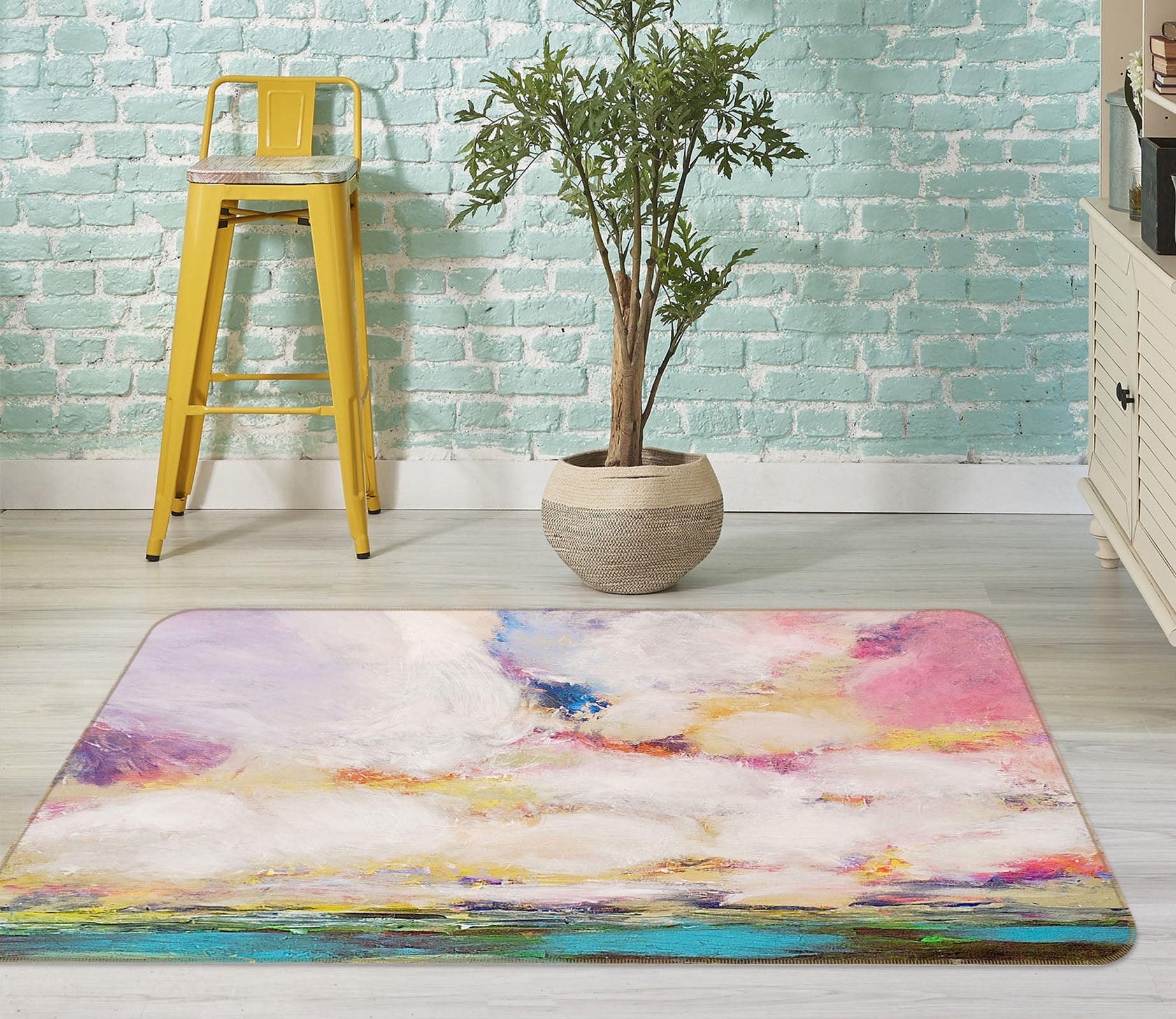 3D Watercolor Painting1049 Allan P. Friedlander Rug Non Slip Rug Mat