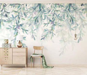 3D Green Willow WC412 Wall Murals