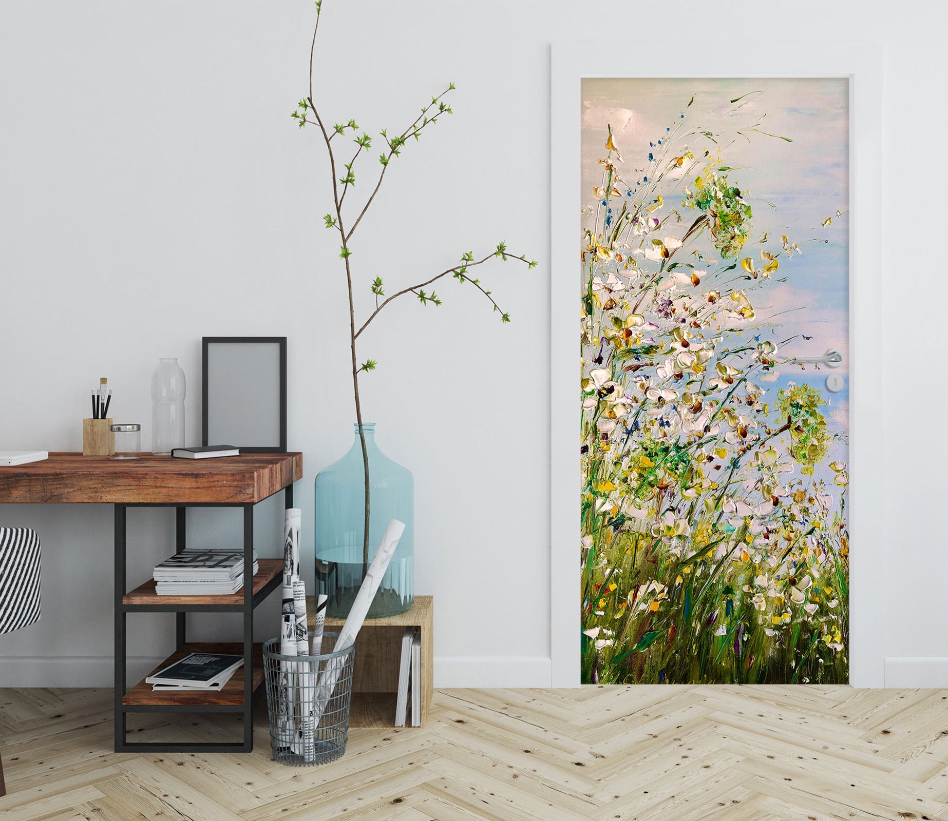 3D Flower Grass 3136 Skromova Marina Door Mural