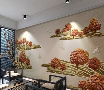 3D Maple Dove WC446 Wall Murals