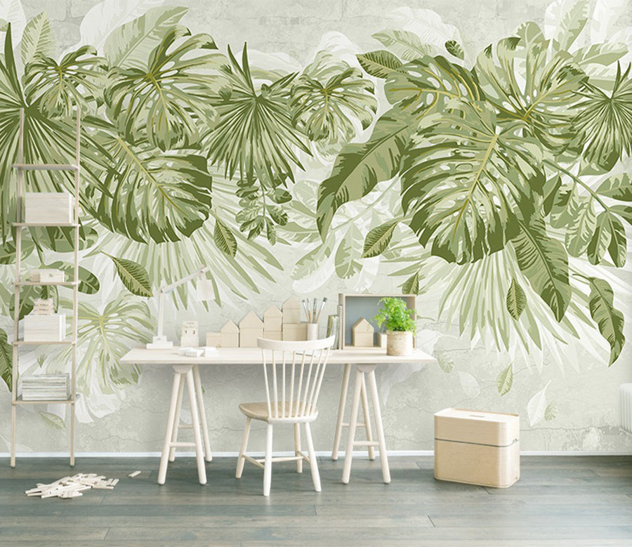 3D Lush Leaves WC400 Wall Murals