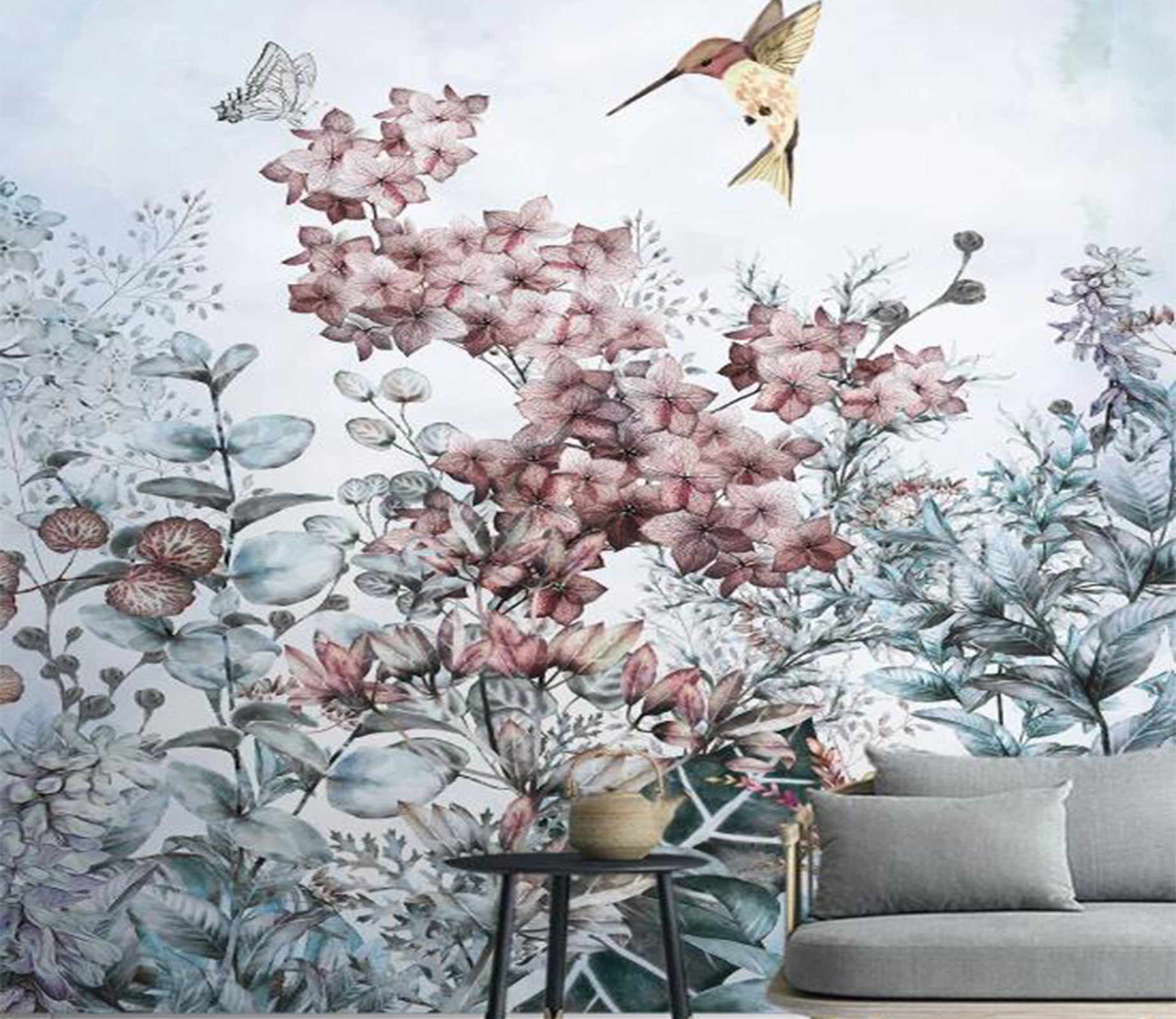 3D Elegant Red Flower Clusters 2599 Wall Murals