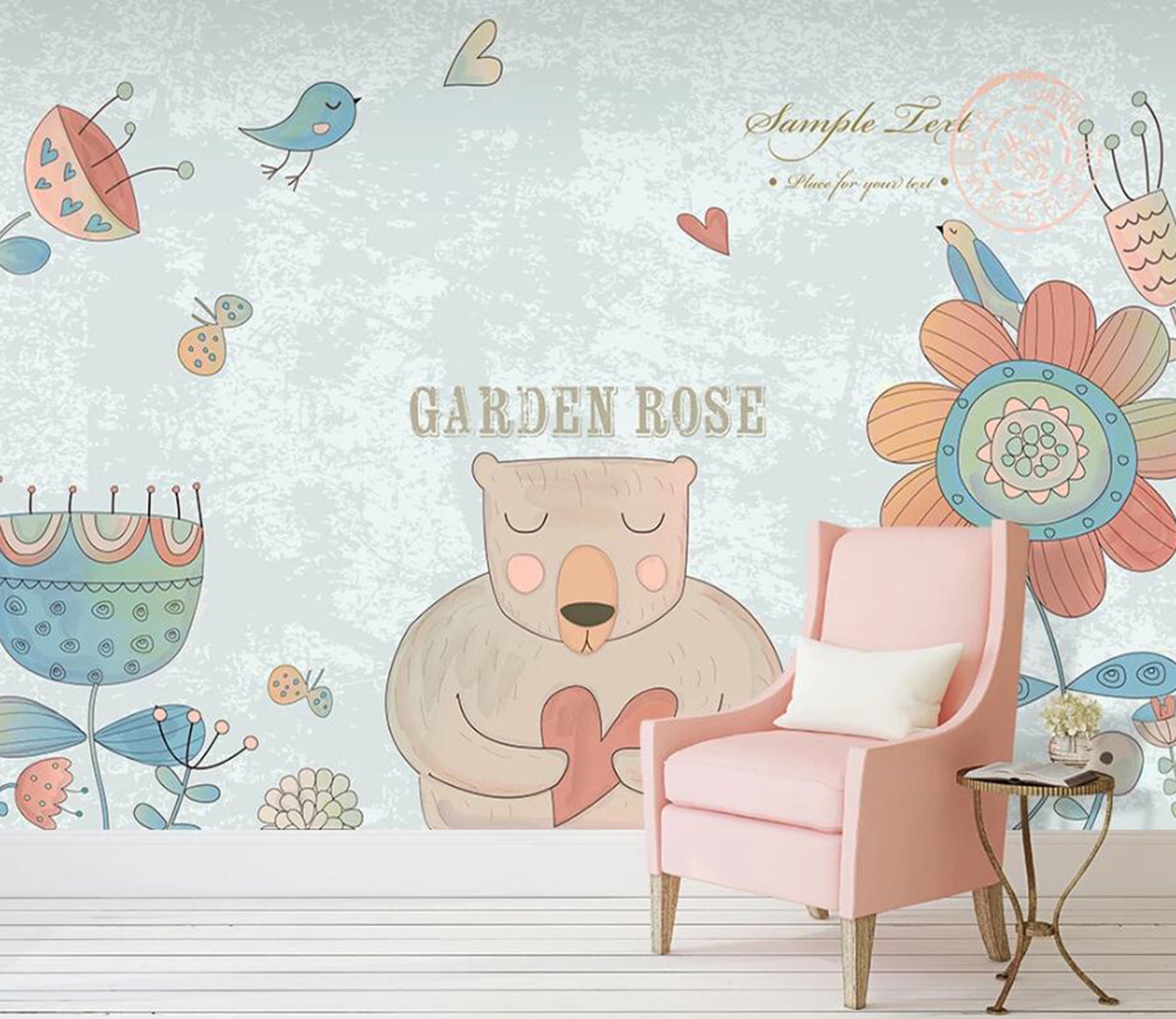 3D Cute Bear WC25 Wall Murals Wallpaper AJ Wallpaper 2 