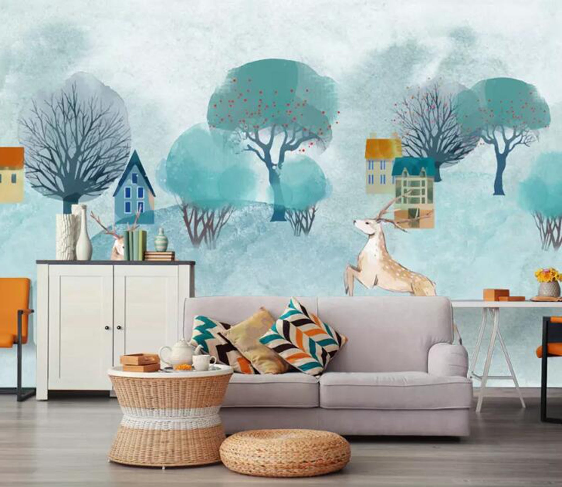 3D Green Forest WC54 Wall Murals Wallpaper AJ Wallpaper 2 