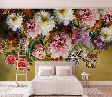 3D Bright Peony WC580 Wall Murals