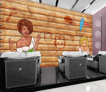 3D Black Girl 1568 Wall Murals