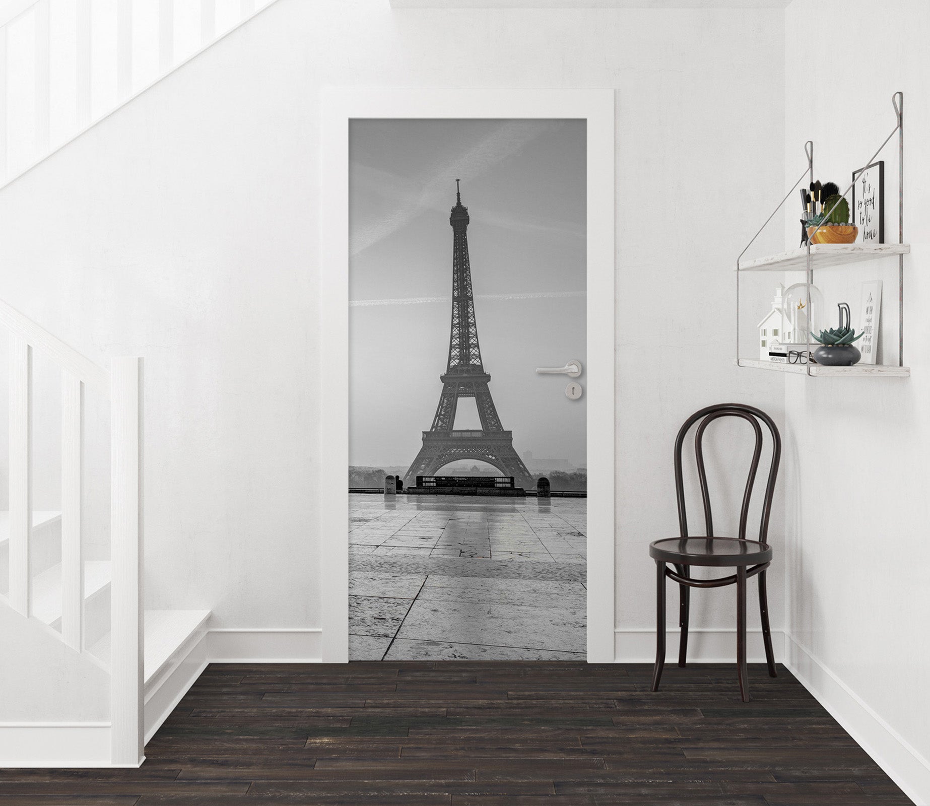 3D Grey Tower 101132 Assaf Frank Door Mural