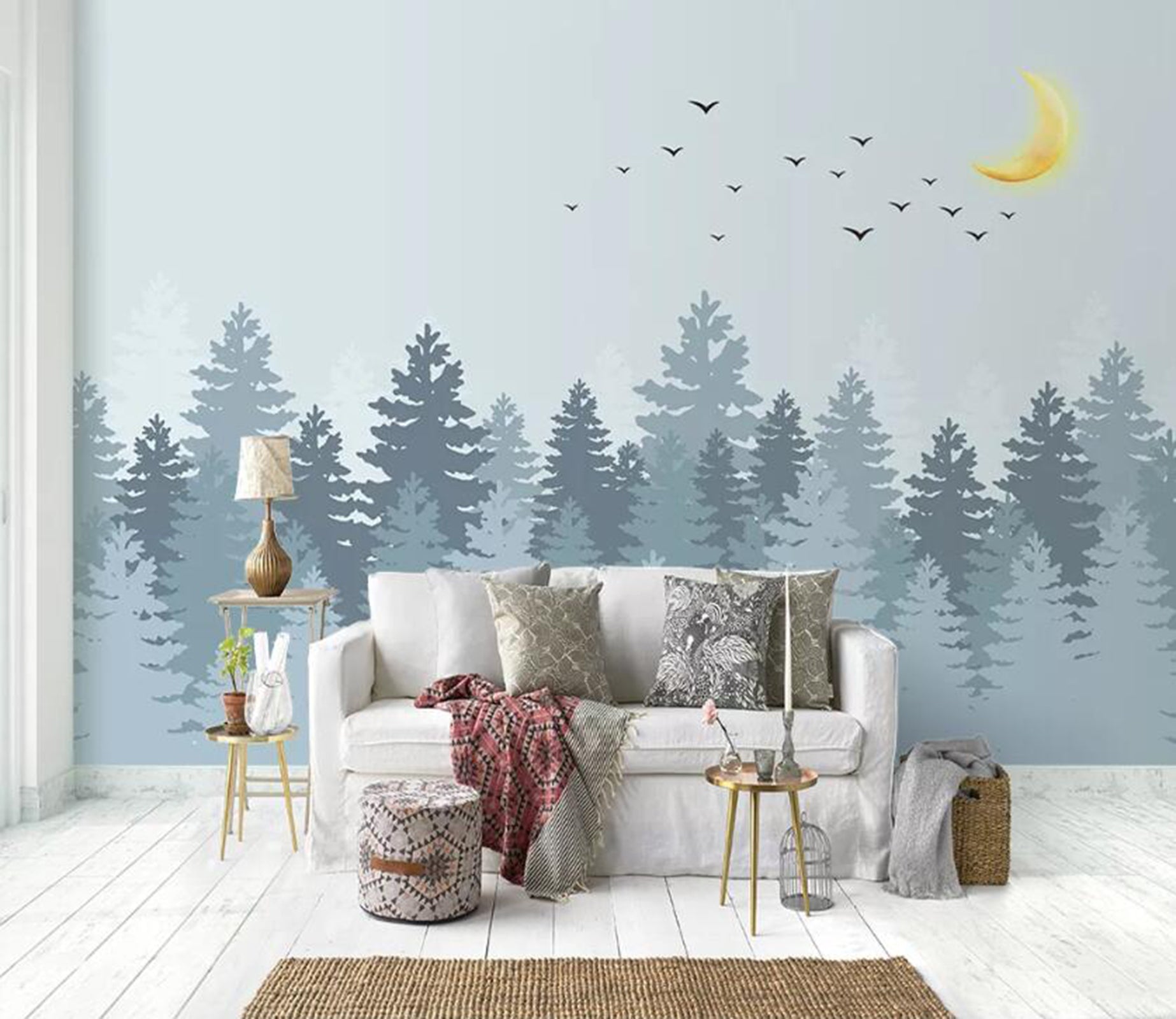 3D Grey Woods WC40 Wall Murals Wallpaper AJ Wallpaper 2 