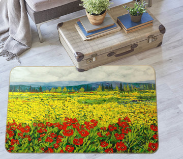 3D Manshan Flowers 1001 Allan P. Friedlander Rug Non Slip Rug Mat