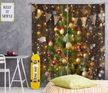 3D Tree Ball 53121 Christmas Curtains Drapes Xmas