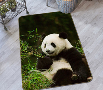 3D Panda Bamboo 174 Animal Non Slip Rug Mat