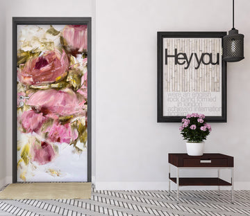 3D Pink Rose 3171 Skromova Marina Door Mural